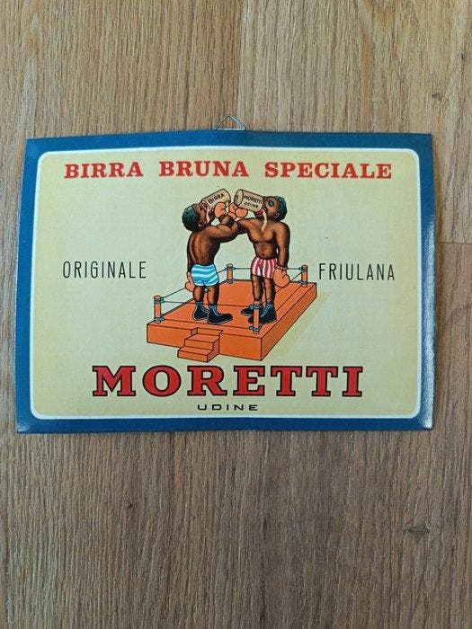 Moretti - Origineel reclamekaartje Birra Bruna Speciale, Antiek en Kunst, Antiek | Wandborden en Tegels