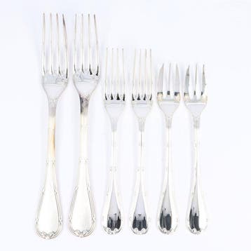 NO RESERVE - Christofle Model: Rubans - Diner, Dessert &