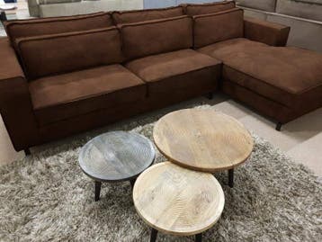 Loungebank Ilpendam - loungebanken - Bruin, Nieuw, Stof