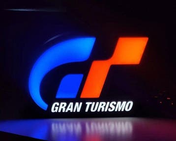 GT-racespel lichtdooslogo - GT racing game light box logo -, Nieuw