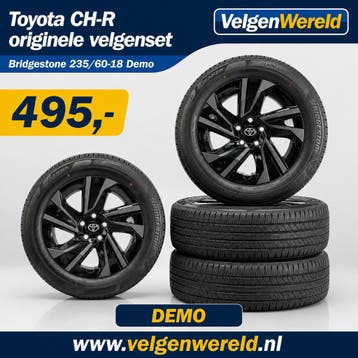 Toyota CHR 18 inch velgenset | DEMO Bridgestone | 0726-02, 18 inch, Banden en Velgen, Nieuw, Ophalen of Verzenden