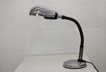 Italiaans chrome design burolamp - Space Age - Lamp - Metaal