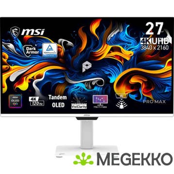 MSI Pro MAX 271UPXW12G computer monitor 67,3 cm (26.5 ) 3840, Computers en Software, Verzenden, Nieuw, MSI