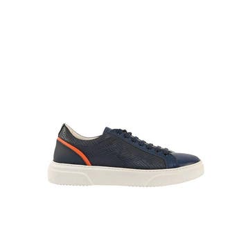 TESTONI - 8 UK - 42 IT - Sneaker Weaving Calf Navy Blue &, Nieuw