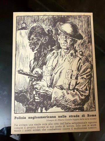 Italië - Propagandakaart militair RSI, Italiaanse Sociale, Gelopen