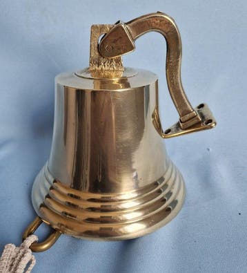 Scheepsbel - Messing - Beugel en allemansend