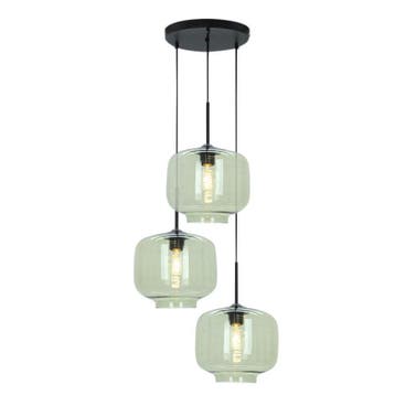 Retro hanglamp groen, Anniek, Ophalen of Verzenden, Nieuw, Glas, Retro