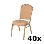 Stackchair Rock | 40x | Beige | Stalen Frame Luxus, Verzenden, Nieuw in verpakking
