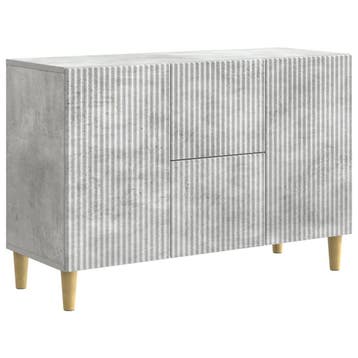 vidaXL Dressoir met lade Betongrijs 89 x 34,5 x 60 cm, Verzenden, Nieuw, Overige houtsoorten, Minder dan 50 cm
