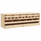 vidaXL Kippenlegkast 5 compartimenten 117x33x38 cm massief, Verzenden