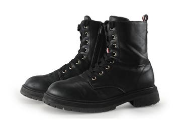 Tommy Hilfiger Veterboots in maat 37 Zwart, Kleding | Dames, Schoenen, Verzenden, Zwart, Overige typen, Zo goed als nieuw
