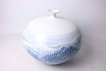 Vaas - Porselein - Japan - Bergdennenbos - Fujii Shumei