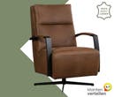 Leren draaifauteuil Award - Kenia Brown (bruin) - Stervoet, Nieuw, Ophalen of Verzenden, 50 tot 75 cm, Industrieel, Modern