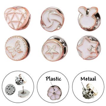Fako Bijoux - Pin Broche Mini - Steek Pin Knopen Set - 6, Verzenden, Nieuw