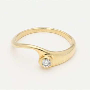 Ring - 18 karaat Geel goud Diamant (Natuurlijk), Nieuw