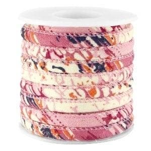 20 cm Trendy gestikt koord  5.5x4mm  Roze rood, Ophalen of Verzenden, Nieuw, Draad