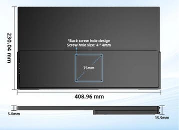 18,4” 4K QLED Draagbare Monitor IPS USB-C HDMI Gaming, Computers en Software, Monitoren, Verzenden, Nieuw