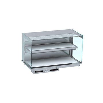Warmhoud vitrine recht wandmodel | Wit | 30 tot 120ºC, Verzenden, Nieuw in verpakking