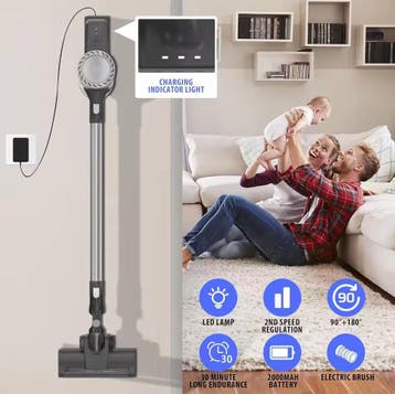Dayplus Draadloze Stofzuiger - 6-in-1 Stofzuiger + LED licht, Verzenden, Nieuw