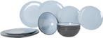 2dekans | Gimex - Vivid Line - Servies - Blauw - 12-Delig, Ophalen of Verzenden, Zo goed als nieuw