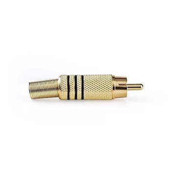 RCA connector | M | Nedis (Verguld), Verzenden, Nieuw