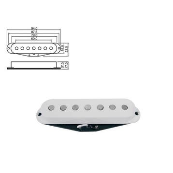Boston PU-19-WH Vintage Alnico 7-snarige Pickup - Wit, Muziek en Instrumenten, Ophalen of Verzenden, Nieuw