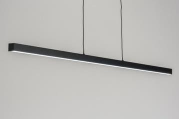 Rietveld Hanglampen - Zwart - Geschuurd Aluminium, Metaal, Verzenden, Nieuw