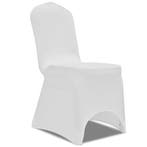 vidaXL Stoelhoes Stretch Wit (50 stuks), Verzenden, Nieuw