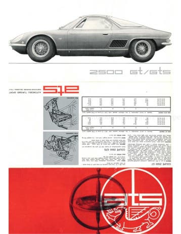 1963 ATS 2500 GT / GTS BROCHURE ENGELS, Nieuw, Author