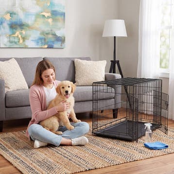 Hondenkooi-roosterbox Luna, opvouwbaar, met 2 deuren, Dieren en Toebehoren, Hondenhokken, Verzenden, Nieuw