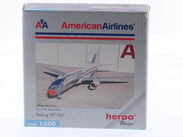 Schaal 1:500 Herpa 503846 Boeing 757-200 Lightning Bolt..., Ophalen of Verzenden, Zo goed als nieuw