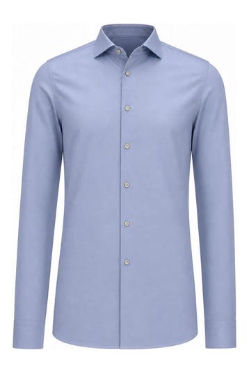 Profuomo Overhemd in maat 43 Blauw, Verzenden, Zo goed als nieuw, Blauw, Profuomo