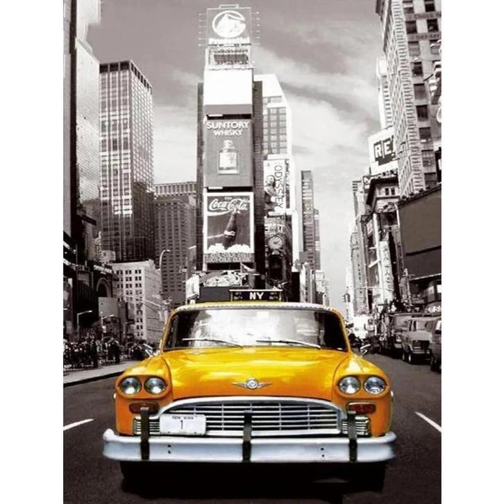 Evershine diamond painting voor volwassenen taxi TA2-8158, Huis en Inrichting, Woonaccessoires | Schilderijen, Tekeningen en Foto's