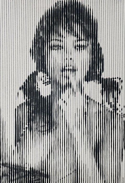 Gerke Rienks - Kate Moss, Handpainted, Antiek en Kunst, Kunst | Schilderijen | Modern