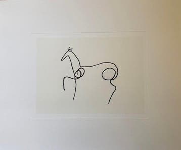Pablo Picasso (1881-1973) - Le Cheval, 1957. - 60 x 50 cm.