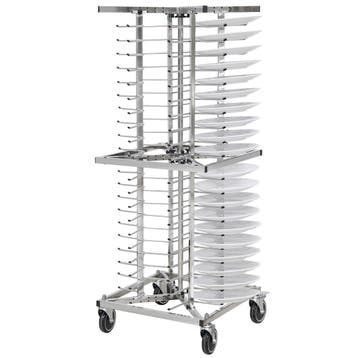GGM Gastro | Professioneel Bordenrek dubbel - tot 84 borden, Huis en Inrichting, Keuken | Servies, Verzenden, Nieuw, Bord(en)