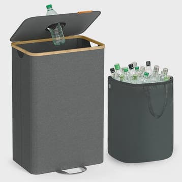 SONGMICS 100L Recycle Container met Deksel en Binnenzak - Gr, Verzenden, Nieuw