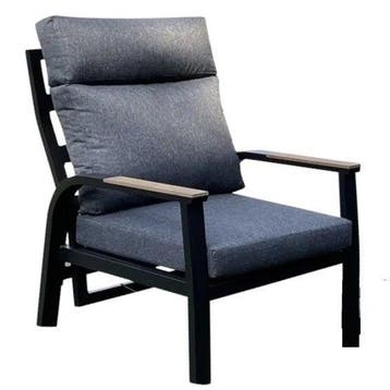 Kota lounge tuinstoel verstelbaar antraciet aluminium, Tuin en Terras, Ophalen of Verzenden, Nieuw, Aluminium