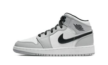 Jordan 1 Mid Light Smoke Grey (GS), Nieuw