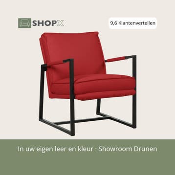 Leren fauteuil Secret - Toledo Ducati (rood), Nieuw, Ophalen of Verzenden, 50 tot 75 cm, Industrieel, Modern