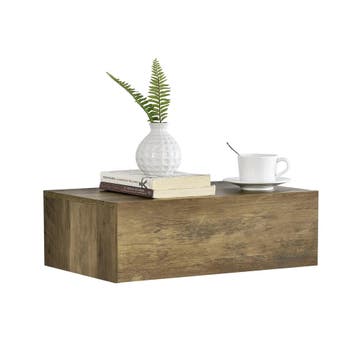 Wandplank met lade zwevend 46x30x15 cm houtkleurig, Verzenden, Nieuw