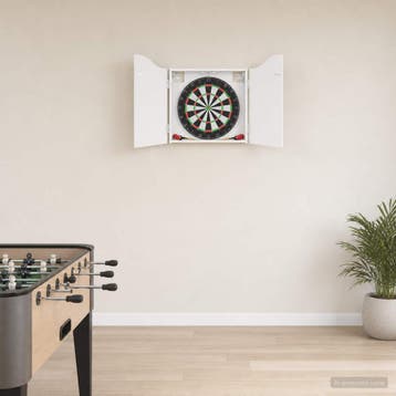vidaXL Dartbord Kabinet Hoogglans Wit 56 x 12 x 63 cm, Verzenden, Nieuw