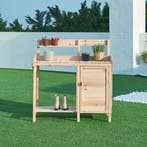 Tuinwerktafel Alessano oppottafel 110x107x46 cm naturel casa, Verzenden, Nieuw