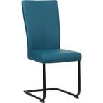Set van 10 Leren eetkamerstoelen Dry - Toledo Turquoise, Huis en Inrichting, Stoelen, Ophalen of Verzenden, Nieuw, Leer