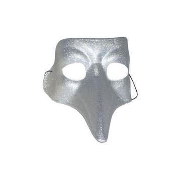 Venitiaanse snavelmasker zilver - Venetiaanse maskers, Verzenden, Nieuw