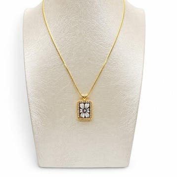 Argento 925 - Ketting met hanger - Handgegraveerde camee