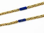 Halsketting - 18 karaat Geel goud - 13.30ct. tw. Lapis, Nieuw