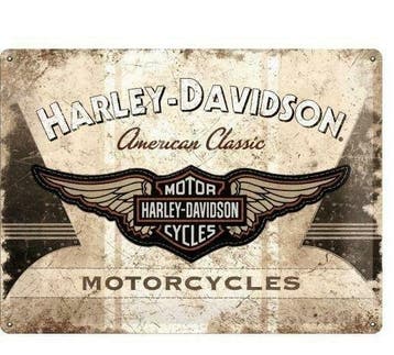 Harley-davidson reclamebord american classic, Verzenden, Nieuw