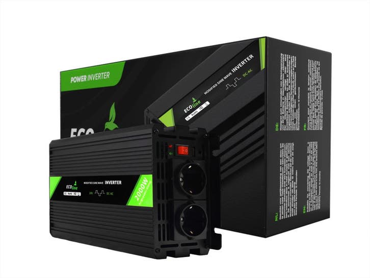 Omvormer 24V Naar 220V/230V - 2000w  - Gemodificeerde sinus, Auto-onderdelen, Elektronica en Kabels, Nieuw, Verzenden