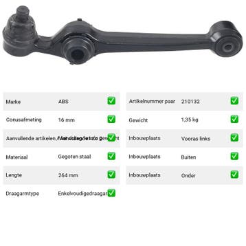 Draagarm Daihatsu Move 0.8 (L6) Van 1997-01 tot 1999-11 - Au, Verzenden, Nieuw, Daihatsu